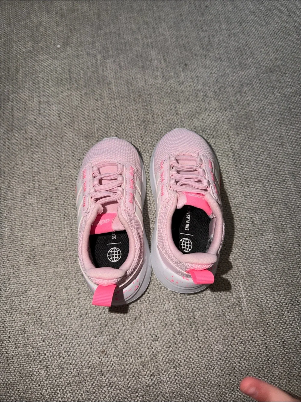 adidas Pink and White Kids' Athletic Sneakers